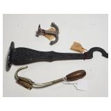 Vintage wall hook trio