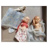 Small vintage doll pair