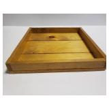 Square wood tray