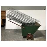 Vintage yard cart and fencing