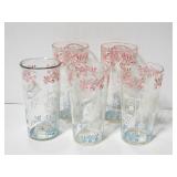 Set of 5 vintage glass tumblers
