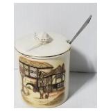 Vintage Englishware jam jar & spoon