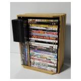Wood crate with 34 DVD