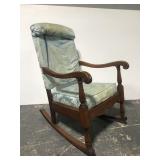 Antique cherry wood rocking chair