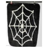 Spiderweb Halloween bathroom rug