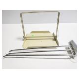 Vintage metal napkin holder and towel bar