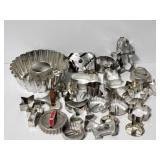 Cookie cutters and jello mold pan