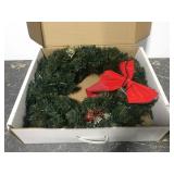Christmas pre-lit wreath 21 inch
