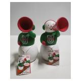 Pair of Christmas Cheers Snowmen figurines