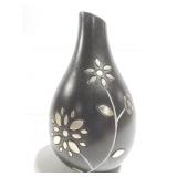 Modern style vase with metal accents
