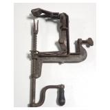 Cast iron counter mount apple peeler
