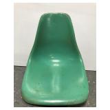 Aqua teal retro shell back chair seat - no legs