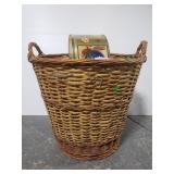 Large basket with assorted tins and molds