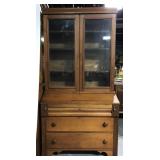 19th century walnut drop down secretary desk