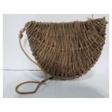Wicker hanging basket