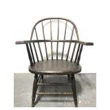 Early pegged sack back Windsor chair
