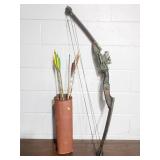 Vintage Bear bow with arrows and quiver