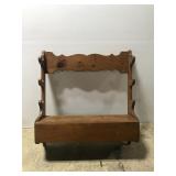 Vintage wood wall mount gun rack