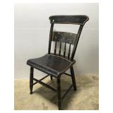 Antique stenciled wood grain chair