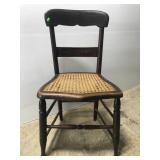 Antique stenciled cane seat chair