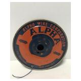 Old metal Alpha wire spool
