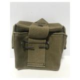 Military green canvas belt pouch