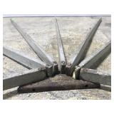 Vintage mall mount clothes drying rack