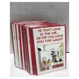 Humorous greeting card and envelope sets