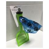 Cat litter scoop w/ built-in bag dispenser