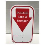 Please Take A Number sign