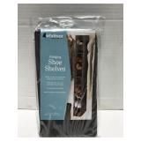 Hanging closet shoe shelf organizer