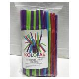 Jumbo color flex straws 100 count