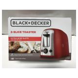 Black & Decker red 2-slice toaster