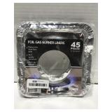 45-pack foil gas stove burner liners 8.5 in