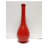 Adeco 15" painted red wodden vase
