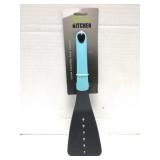 Green kitchen blue nylon spatula