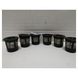 Six pack reusable coffee pod filters