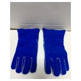 Blue utility welding gloves