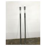 Pair of silver easy hang shower rods