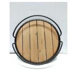 Wood and metal rustic centerpiece