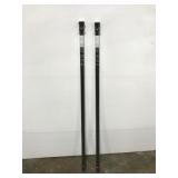 Pair of bronze easy hang shower rods