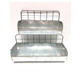 Set of 2 wire back wall planters