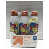 Three pack SPF 15 sport sunscreen