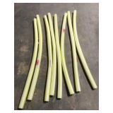 Lot of 8 yellow foam pool noodles