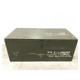 WWII US army wooden foot locker trunk