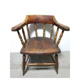 Antique rustic handmade armchair