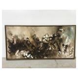 Vintage framed mid-century modern sofa art print
