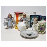 Collection of vintage items and figures