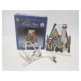 Lite up ceramic house