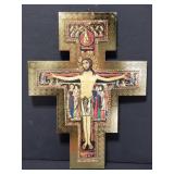 Religious Jesus crucifix cross art plaque